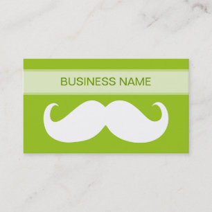 Funny Mustache och Plain Lime Visitkort