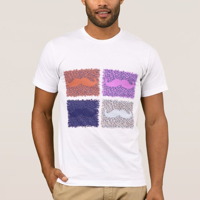 Funny Mustache på Leopard Skin 8 Tröja (Framsida)