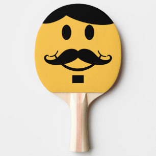 Funny Mustache Ping Pong Fladdermus Pingisracket