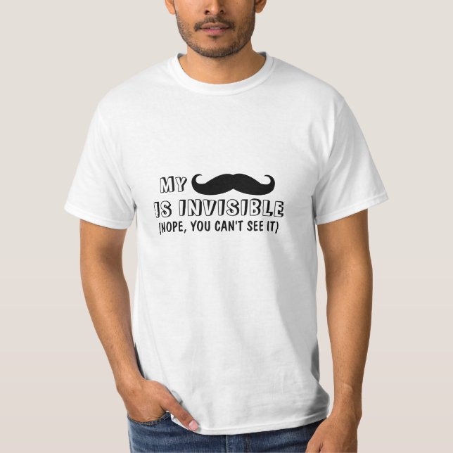 Funny Mustache Quote T-Shirt (Framsida)
