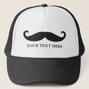 Funny Mustache / Schnurrbart + din text Keps