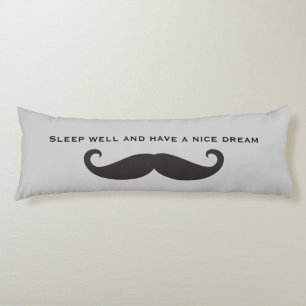 Funny Mustache / Schnurrbart + din text Kroppskudde