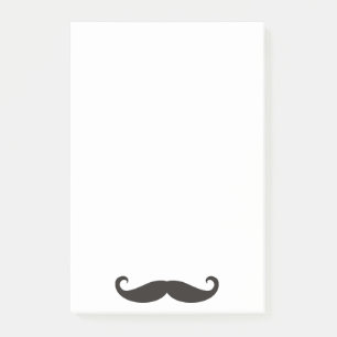Funny Mustache / Schnurrbart + din text Post-it Block