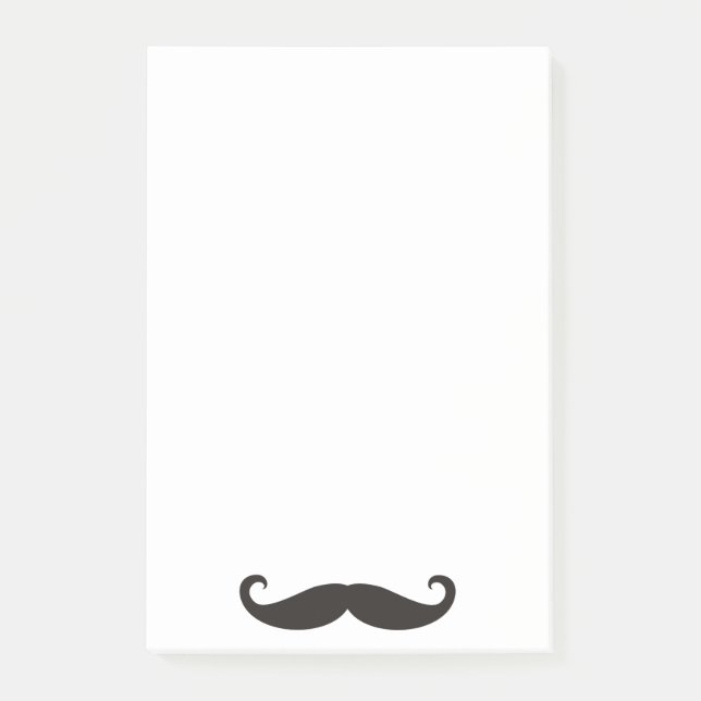 Funny Mustache / Schnurrbart + din text Post-it Block (Framsida)