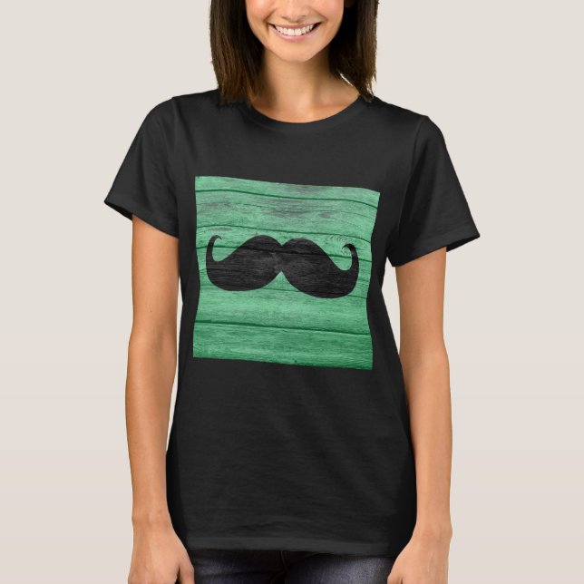 Funny Mustache-Vintage #15 Tee Shirt (Framsida)