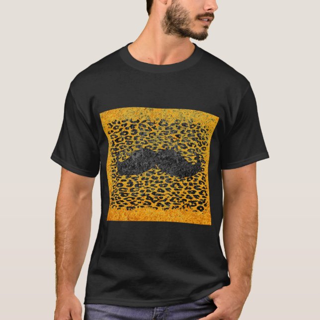 Funny Mustache-Vintage #4 T Shirt (Framsida)