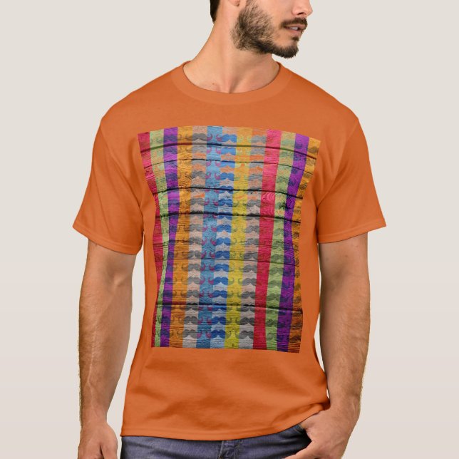 Funny Mustache-Vintage Tee Shirt (Framsida)