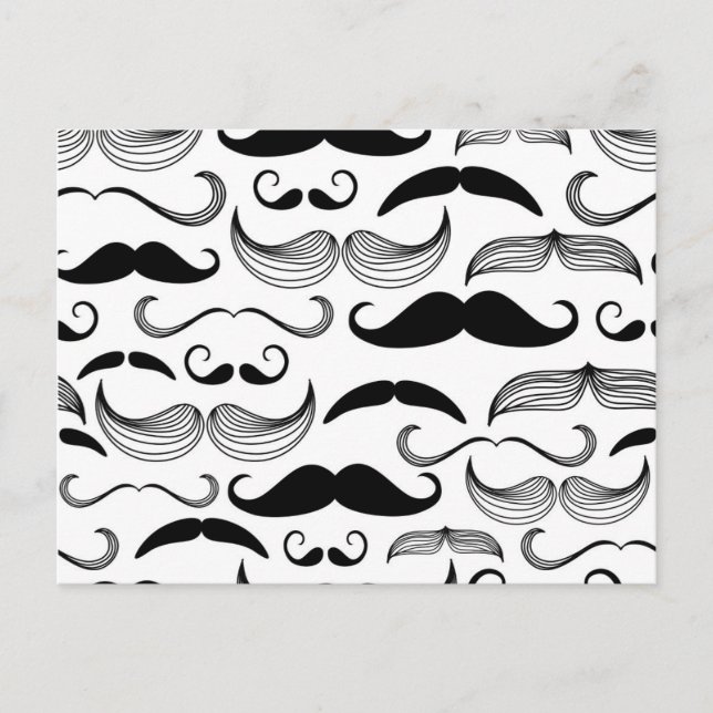 Funny Mustache Vykort (Framsida)