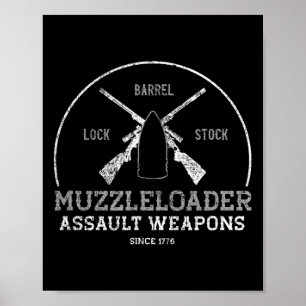 Funny Muzzleloader-tillbehör med lång räckvidd Rif Poster