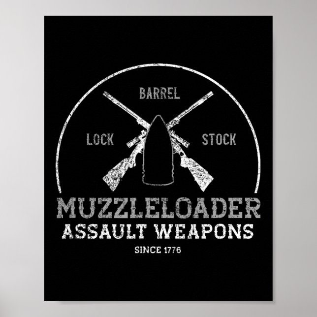 Funny Muzzleloader-tillbehör med lång räckvidd Rif Poster (Framsidan)