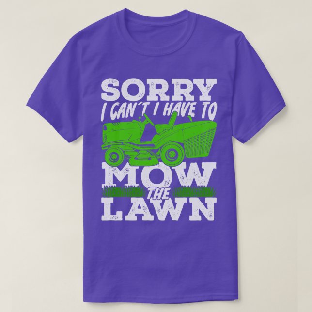 Funny Mwing Gräsmatta Mower Gardener Gift T Shirt (Design framsida)