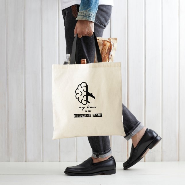 Funny My Brain is on Airplane Mode Coworker Travel Tygkasse (Skapare uppladdad)