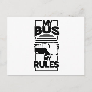 Funny My Buss My Regler Buss Driver Vykort