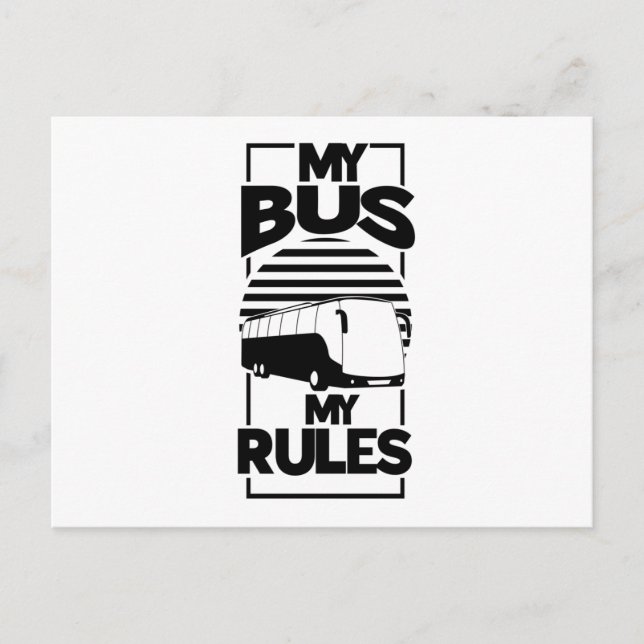 Funny My Buss My Regler Buss Driver Vykort (Framsida)