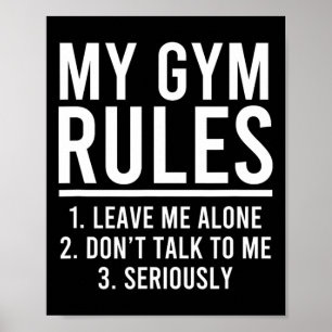 Funny My Gym Regler Poster