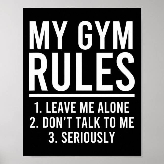 Funny My Gym Regler Poster (Framsidan)