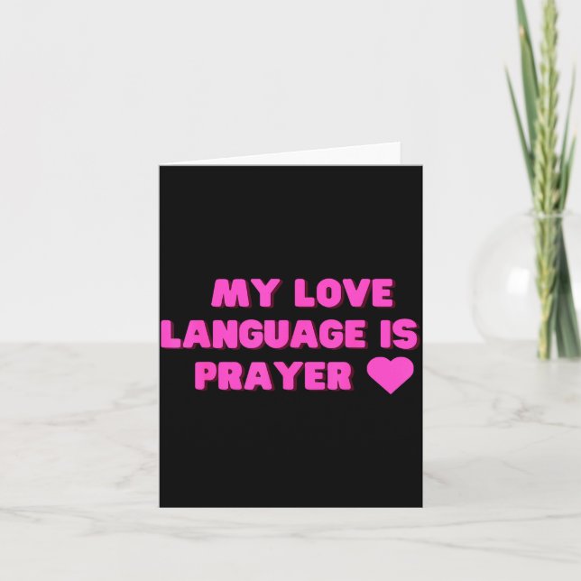 Funny My Love Language Is Prayer Jesus Christian  Kort (Framsida)