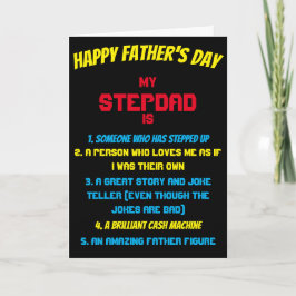Funny My Stepdad Quote Fars dag Kort