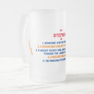 Funny My Stepdad Quote Frostat Ölglas