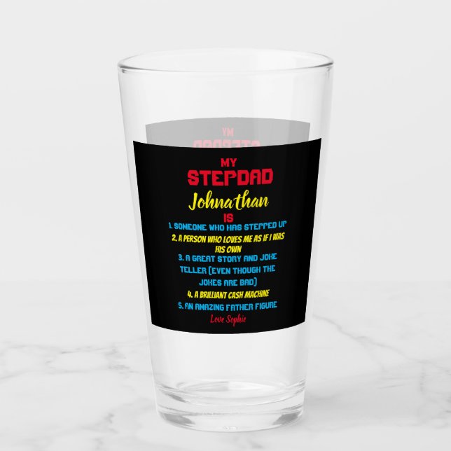 Funny My Stepdad Quote Glaskopp (Framsida)