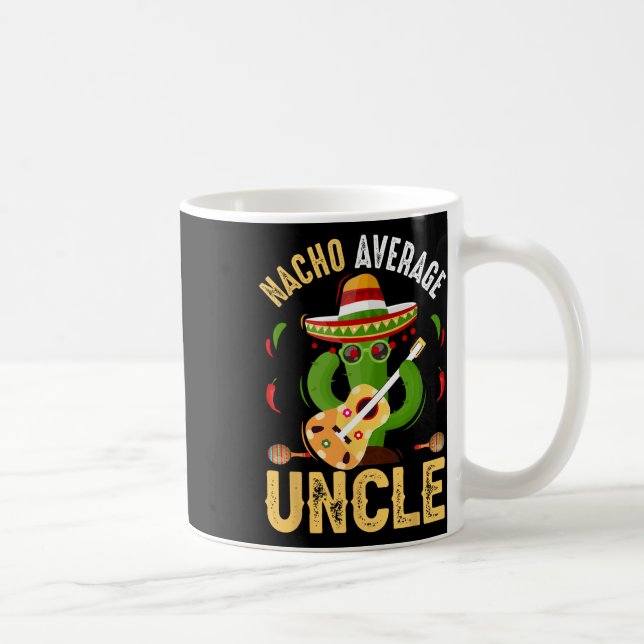 Funny Nacho Average farbror Cinco De Mayo Mexican Kaffemugg (Höger)