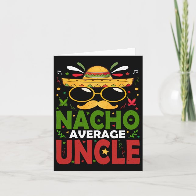Funny Nacho Average farbror Cinco De Mayo Mexican  Kort (Framsida)