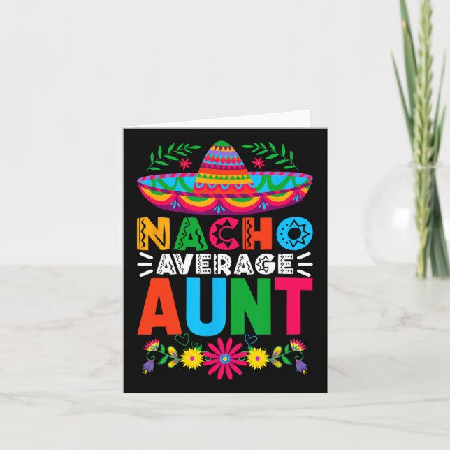 Funny Nacho Average Moster Sombrero Lycklig Cinco  Kort (Framsida)