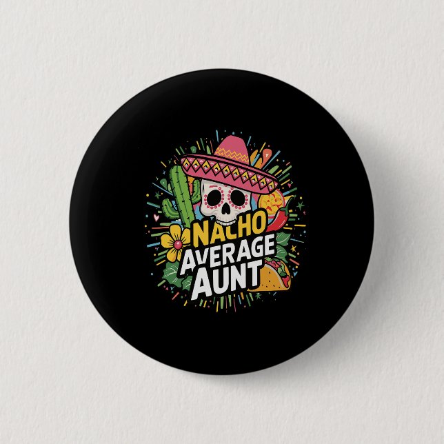 Funny Nacho Average Moster with Sombrero Cinco de  Knapp (Framsida)