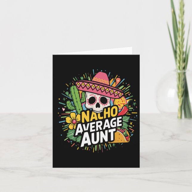 Funny Nacho Average Moster with Sombrero Cinco de  Kort (Framsida)