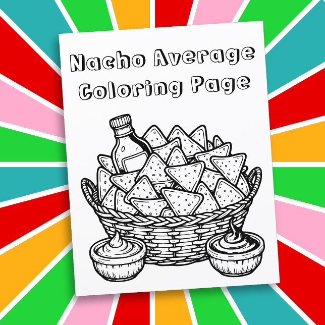 Funny Nachos och Salsa Coloring Page Pun (Skapare uppladdad)