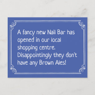 Funny Nagel Pub Joke Vykort