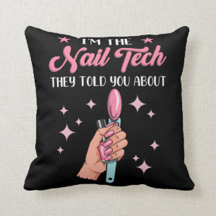 Funny Nagel Tech Emlpoyee Maniboycoworking Kudde