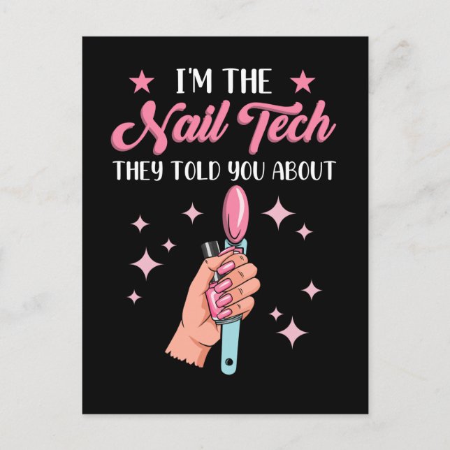 Funny Nagel Tech Emlpoyee Maniboycoworking Vykort (Framsida)