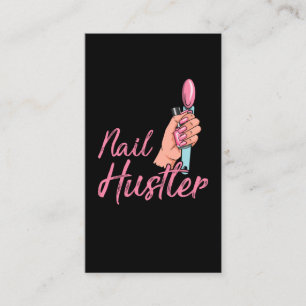 Funny Nail Technician Emlpoyee Manicuch Coworking Visitkort