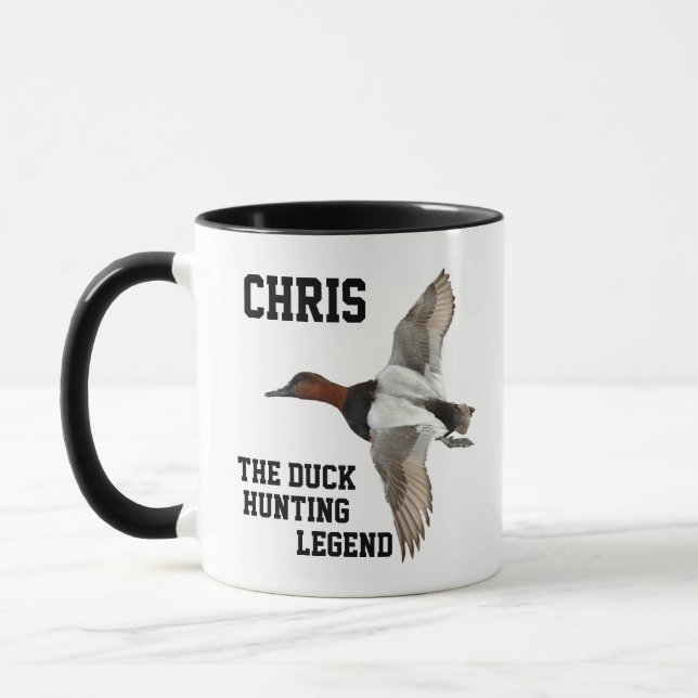 Funny Name Duck Hunting Legend Canvasback Sports Mugg (Vänster)