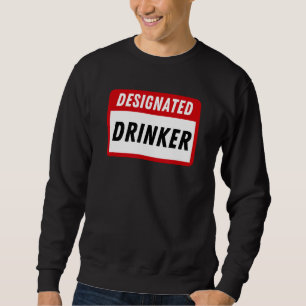 Funny Namn bricka-designad drickare som dricker A Lång Ärmad Tröja