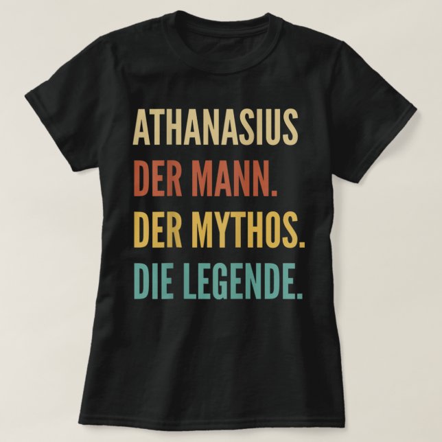 Funny Namn-design - Athanasius T Shirt (Design framsida)