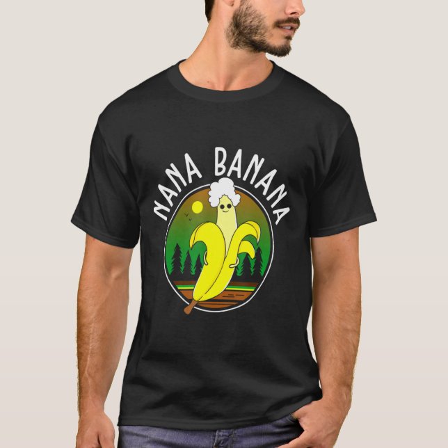 Funny Nana Banana  T Shirt (Framsida)