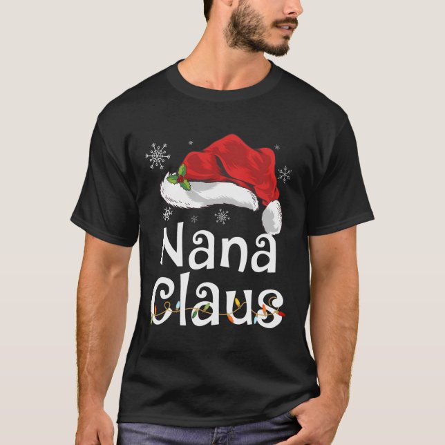 Funny Nana Claus jul T-Shirt Pajamas Santa G (Framsida)
