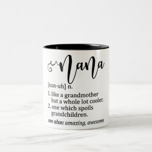 Funny Nana Definition Två-Tonad Mugg