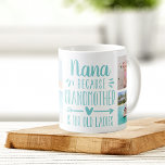 Funny Nana Grandchild Namn & Photo Collage Kaffemugg<br><div class="desc">En perfekt gåva till en mormor som hatar att kallas mormor, denna söta och roliga Nana mugg har talesättet "Nana - för mormor är för gammalt dam" i ett kollage av fem bilder av hennes barnbarn. Anpassa med ett meddelande om anpassningsbar, barnbarn namn och/eller året på ett akvatecken för att...</div>