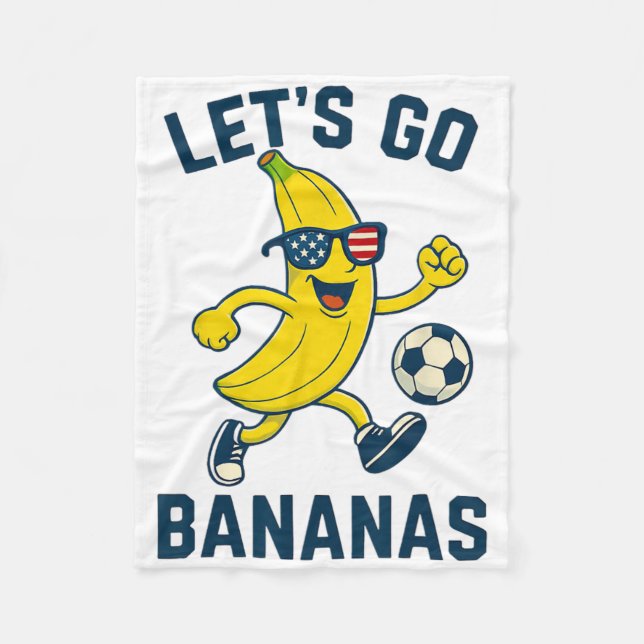 Funny Nana Soccer Cartoon Kicking Ll Usa Flag Gles Fleecefilt (Framsidan)