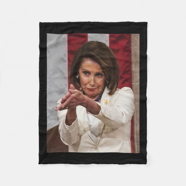 Funny Nancy Pelosi Clap Back Anti Trump Memee Tee Fleecefilt (Framsidan)