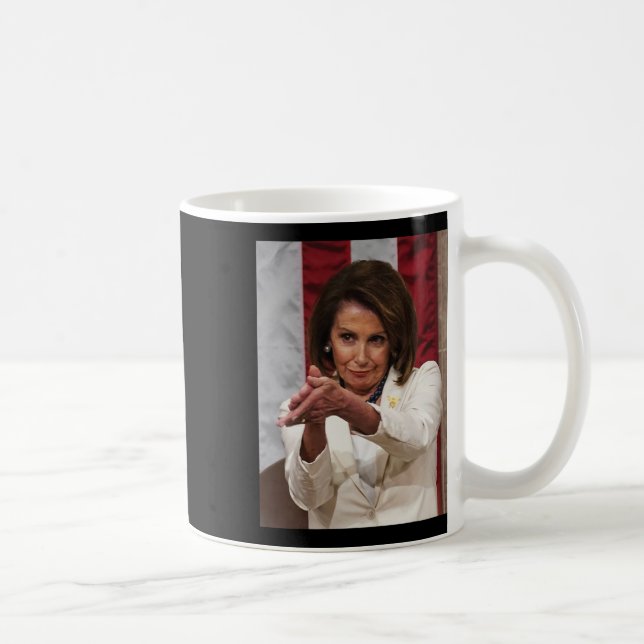 Funny Nancy Pelosi Clap Back Anti Trump Memee Tee Kaffemugg (Höger)