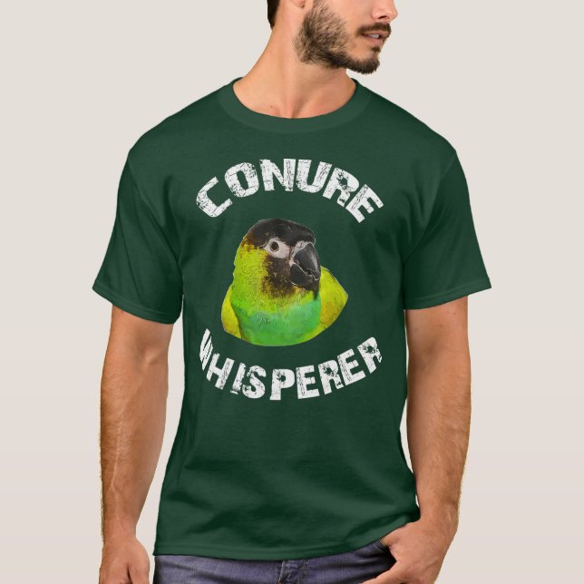 Funny Nanday Conure Apparel Conure Whisperer T Shirt (Framsida)