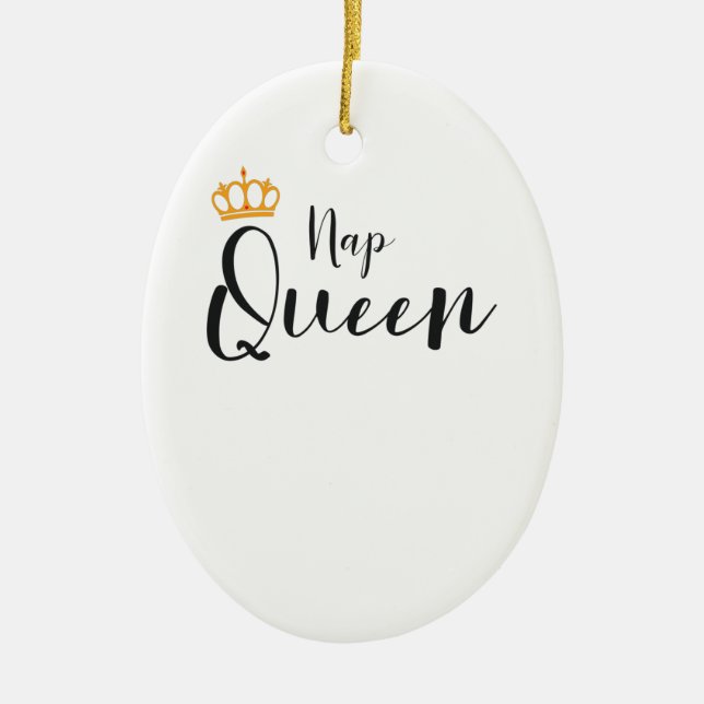 Funny Nap Älskare Tonåringars Girls Women Nap Gift Julgransprydnad Keramik (Framsidan)