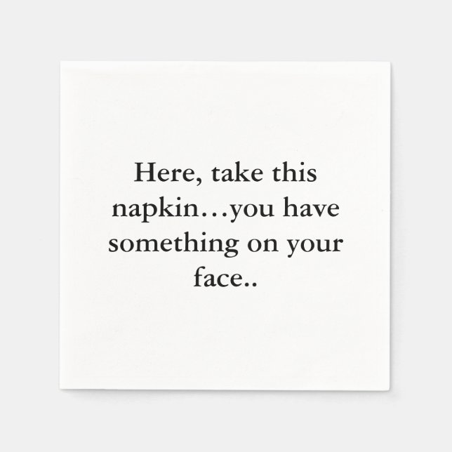 Funny Napkin-text Pappersservett (Framsidan)