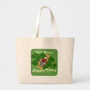 Funny Nappin Valley Cheeky Travel Slogan Jumbo Tygkasse