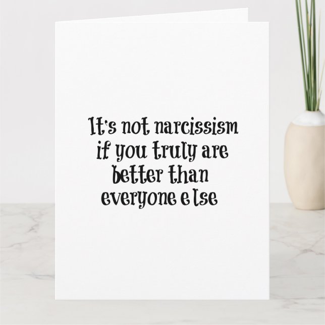 Funny Narcissism Quote Kort (Framsida)