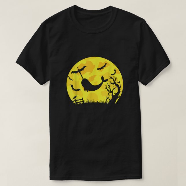Funny Narwhal Halloween Costume Narwhal Älskare T Shirt (Design framsida)